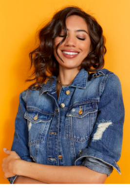 guess cropped denim jacket