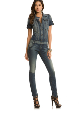 guess denim jumpsuit