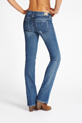 black low rise bootcut jeans