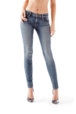 Mid-Rise Power Curvy Jeans in Pedigree Wash | GUESS.com