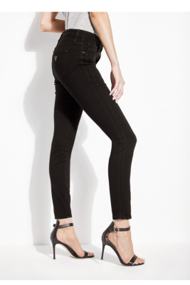 womens black mid rise skinny jeans