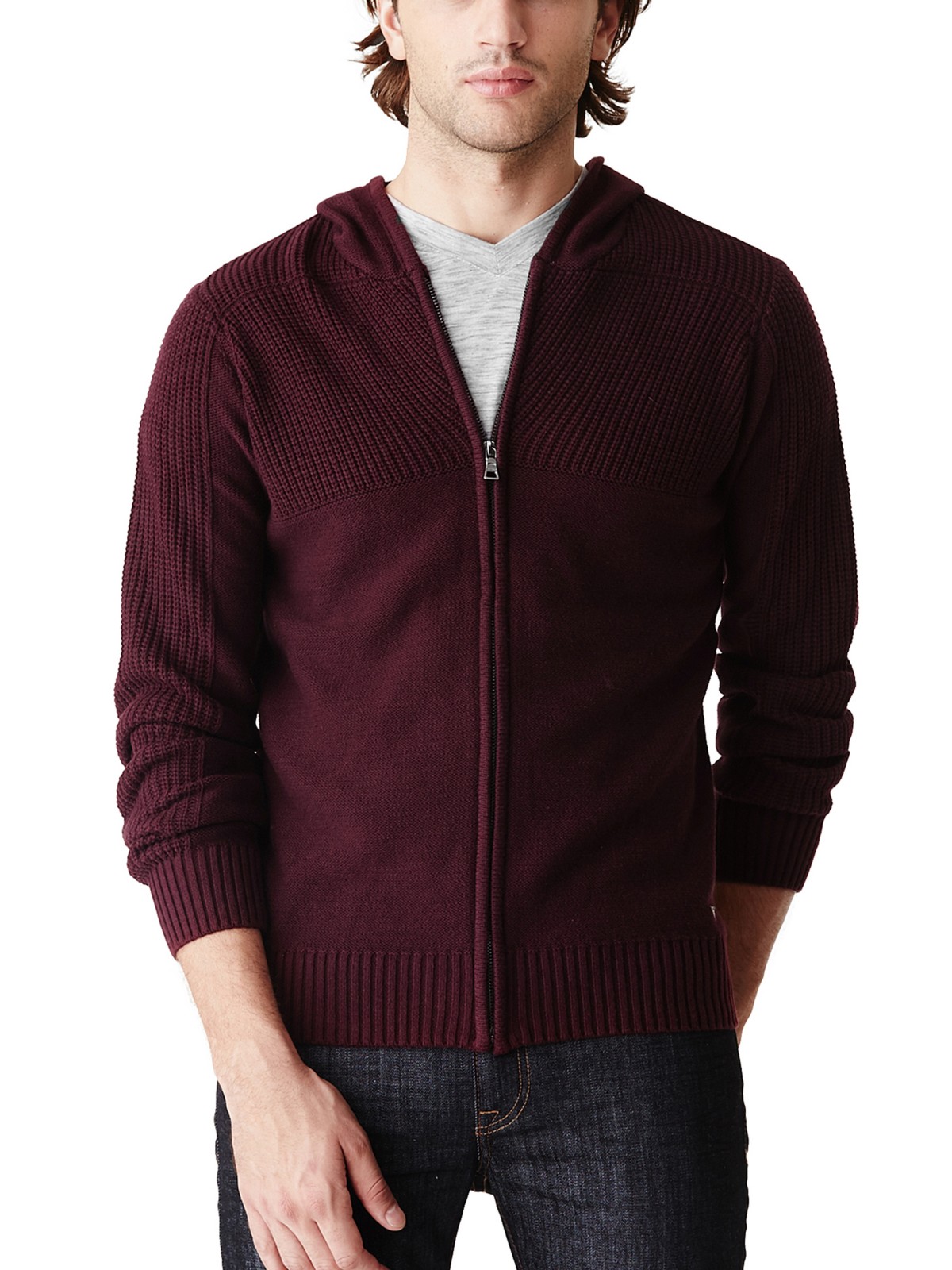 GUESS Men's Sutton Zip-Up Sweater Hoodie | eBay