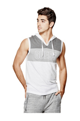 GUESS Men's Linder Sleeveless Logo Hoodie | eBay