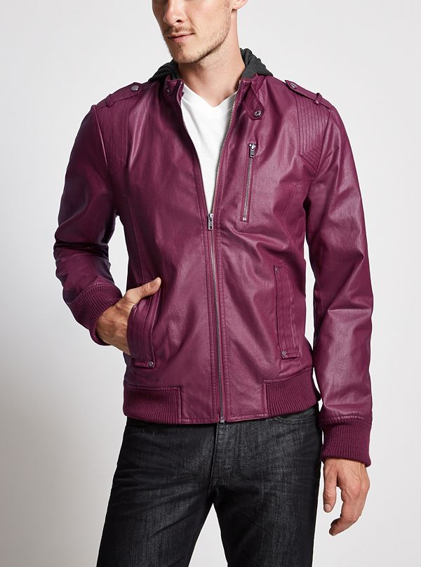 Ethan Coated Jacket With Removable Hood | GbyGuess.com