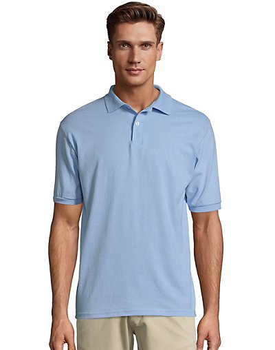 thumbnail 16  - Hanes Golf Tee Men&#039;s Polo Shirt Cotton-Blend EcoSmart Jersey Men&#039;s Sport Comfort