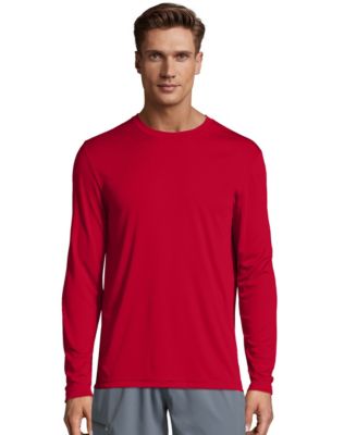 Hanes Men's Long Sleeve T-Shirt Men Cool DRI Performance Athletic