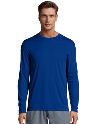 Hanes Men's Long Sleeve T-Shirt Men Cool DRI Performance Athletic ...