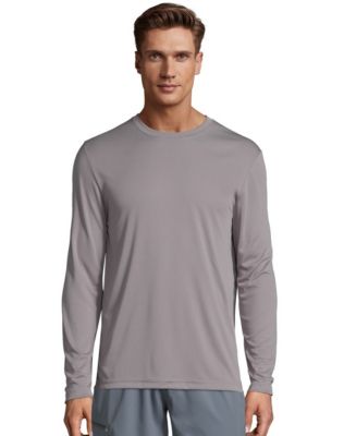 Hanes Men's Long Sleeve T-Shirt Men Cool DRI Performance Athletic ...