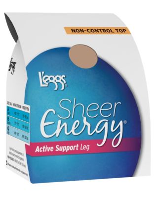 L'eggs Sheer Energy Active Support Regular, Reinforced Toe Pantyhose 4 ...