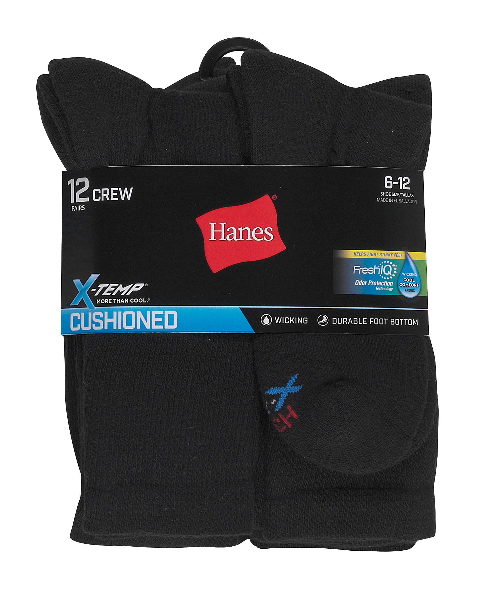 3-pair Pack Hanes mens Compression Crew Socks 