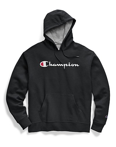 Champion Hoodie Men's Sweatshirt Script Logo Powerblend Pullover Kanga  Pocket | eBay