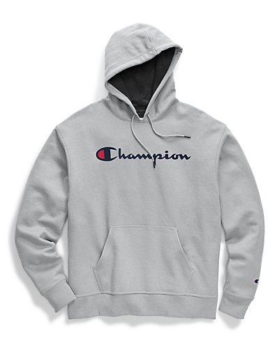 Champion Men's Hoodie Middleweight Script Logo Cotton Jersey Athletic Fit Kanga 