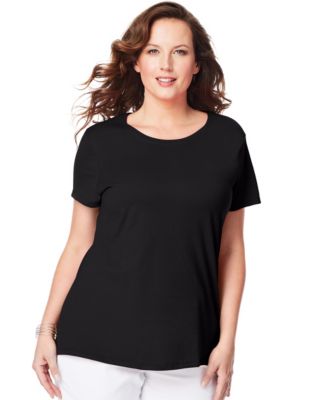 Hanes space Camiseta Feminina Plus Size Com Gola Redonda