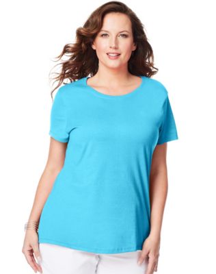 Hanes space Camiseta Feminina Plus Size Com Gola Redonda