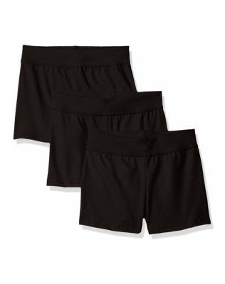 Hanes Little Girls' Jersey Short (pack of 3) Ebony 1x Big for sale online