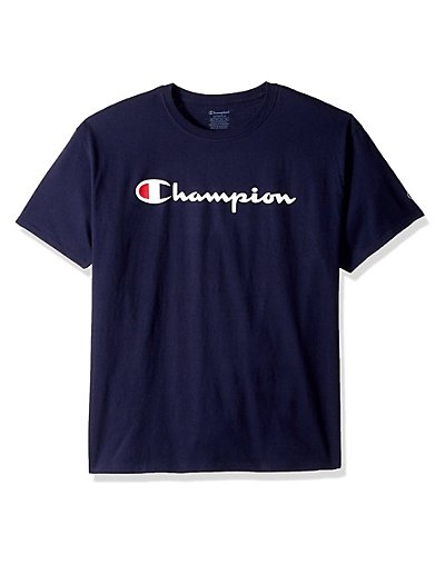 thumbnail 5  - Champion T-Shirt Script Logo Boys Jersey Tee Cotton Jersey Athletic Fit Classic
