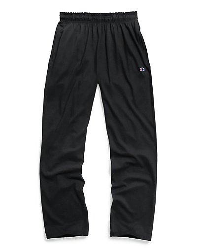 thumbnail 6 - Champion Men&#039;s Open Bottom Jersey Pants Gym w/ Pockets Authentic Light Weight
