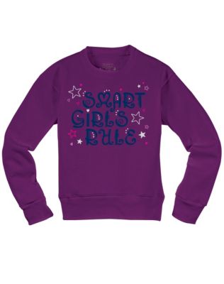 Hanes EcoSmart® Girls Graphic Crew Sweatshirt   style WK178  