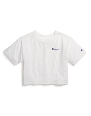 Women Crop Tee T-Shirt Script Logo 