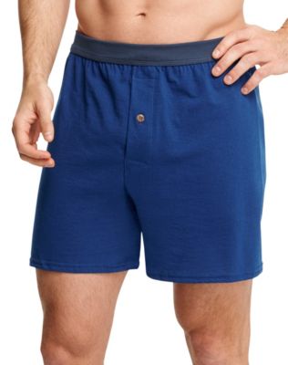 Hanes Men S Tagless Comfortsoft Knit Boxers With