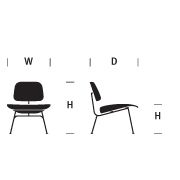Eames Molded Plywood Lounge Chair, Metal Base