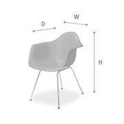 Eames Molded Plastic Arm Chair with 4-leg Base