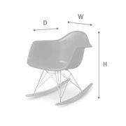 Eames Molded Plastic Arm Chair with Rocker Base
