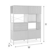Eames Storage Unit 4 High x 2 Wide