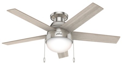 Photos - Fan Hunter Anslee Low Profile with LED Light 46 inch Ceiling  