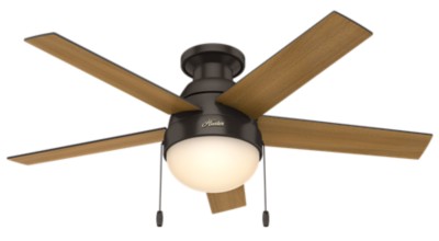 Anslee Low Profile With Light 46 Inch Ceiling Fan Hunter Fan