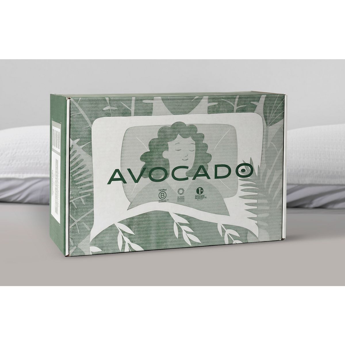 Avocado Organic Green Pillow - Customizable Fill - Breathable Materials - Eco-Friendly - Non-Toxic
