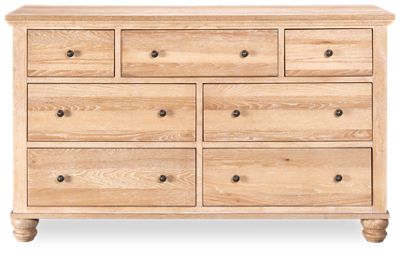 Arbury 7 Drawer Dresser - Durable Construction - Spacious Storage - Stylish Pewter Hardware