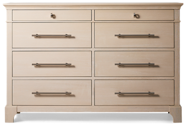 Trisha Yearwood Harmony 8 Drawer Dresser - Elegant Design - Cedar-Lined Bottom Drawers - Hidden Side Door