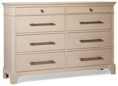Trisha Yearwood Harmony 8 Drawer Dresser - Elegant Design - Cedar-Lined Bottom Drawers - Hidden Side Door