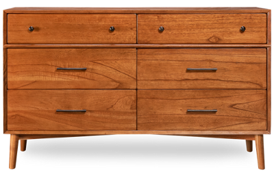 American Modern 6 Drawer Dresser