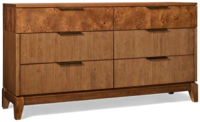 Manhattan Valley 6 Drawer Dresser - Felt-Lined Top Drawers - Cedar-Lined Bottom Drawers - Solid Brass Hardware - Modern Elegance