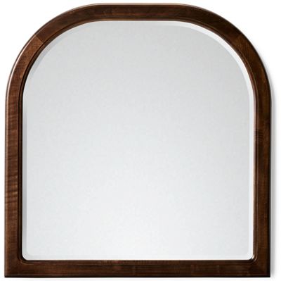 Pure Maple Arched Mirror - Solid American Maple - Molded Wood Frame - Beveled Glass