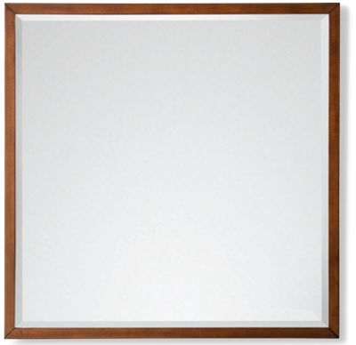 Jasper Rectangular Mirror - Molded Wooden Frame - Beveled Glass - Rich Walnut Finish