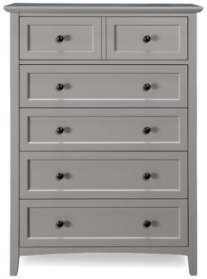 Grace 5 Drawer Chest - English Dovetail Drawers - Round Knobs - Transitional Storage