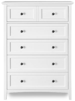 Grace 5 Drawer Chest - English Dovetail Drawers - Round Knobs - Transitional Storage