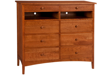 Cherry Garden 8 Drawer TV Chest