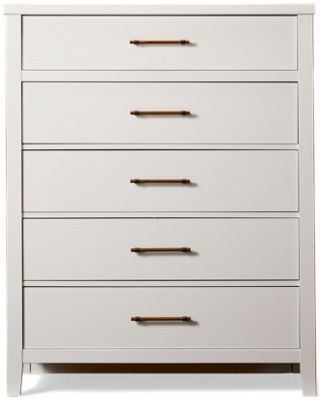 Pure Maple 5 Drawer Chest - Solid American Maple - Roomy Storage Drawers - Black Nickel-Detailed Pulls