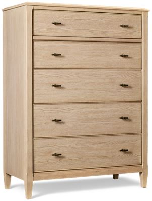 Carmella 5 Drawer Chest - Felt-Lined Top Drawer - Cedar-Lined Bottom Drawer - Metal T-Handle Pulls - Coastal Cottage