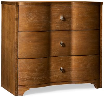 Trisha Yearwood Harmony 3 Drawer Chest - Felt-Lined Top Drawer - Polished Platinum Hardware - Modern Contemporary Storage