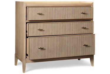 Carmella 3 Drawer Bachelors Chest - Felt-Lined Top Drawer - Cedar-Lined Bottom Drawer - Metal T-Handle Pulls - Coastal Cottage