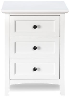 Grace 3 Drawer Nightstand - English Dovetail Drawers - Round Knobs - Transitional Farmhouse