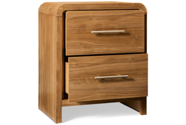 Gramburg 2 Drawer Nightstand - Smooth-Gliding Drawers - Stylish Metal Pulls - Transitional Elegance