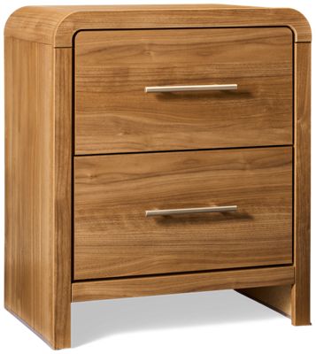 Gramburg 2 Drawer Nightstand - Smooth-Gliding Drawers - Stylish Metal Pulls - Transitional Elegance