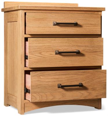 Oak Park 3 Drawer Nightstand