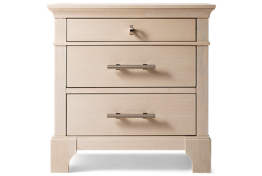 Trisha Yearwood Harmony 3 Drawer Nightstand - Elegant Design - Cedar-Lined Bottom Drawer